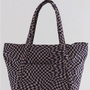 Deadstock Baggu Indigo Trippy Checker Cloud Bag